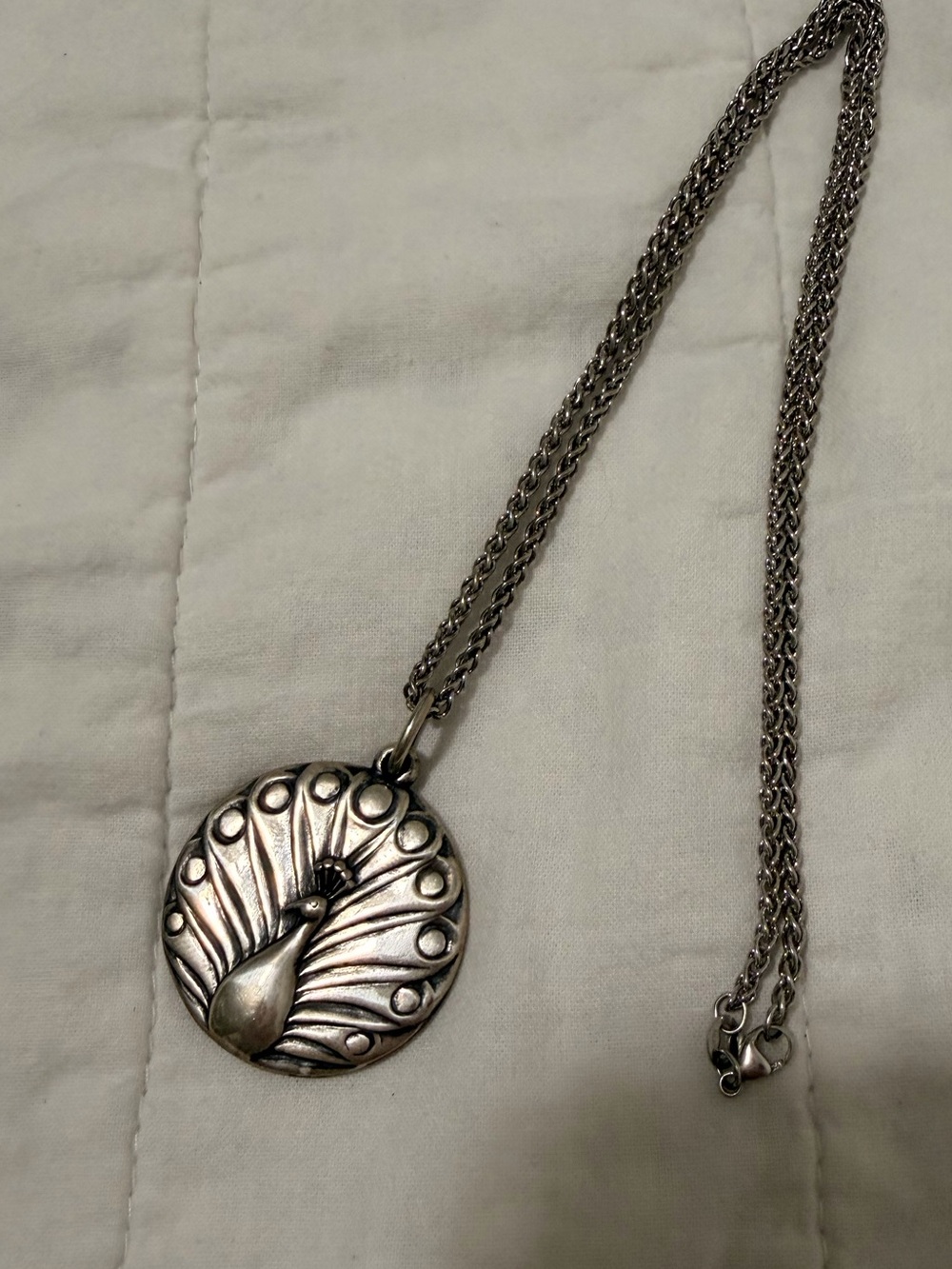 Retired James Avery Peacock Pendant with 20” Chain